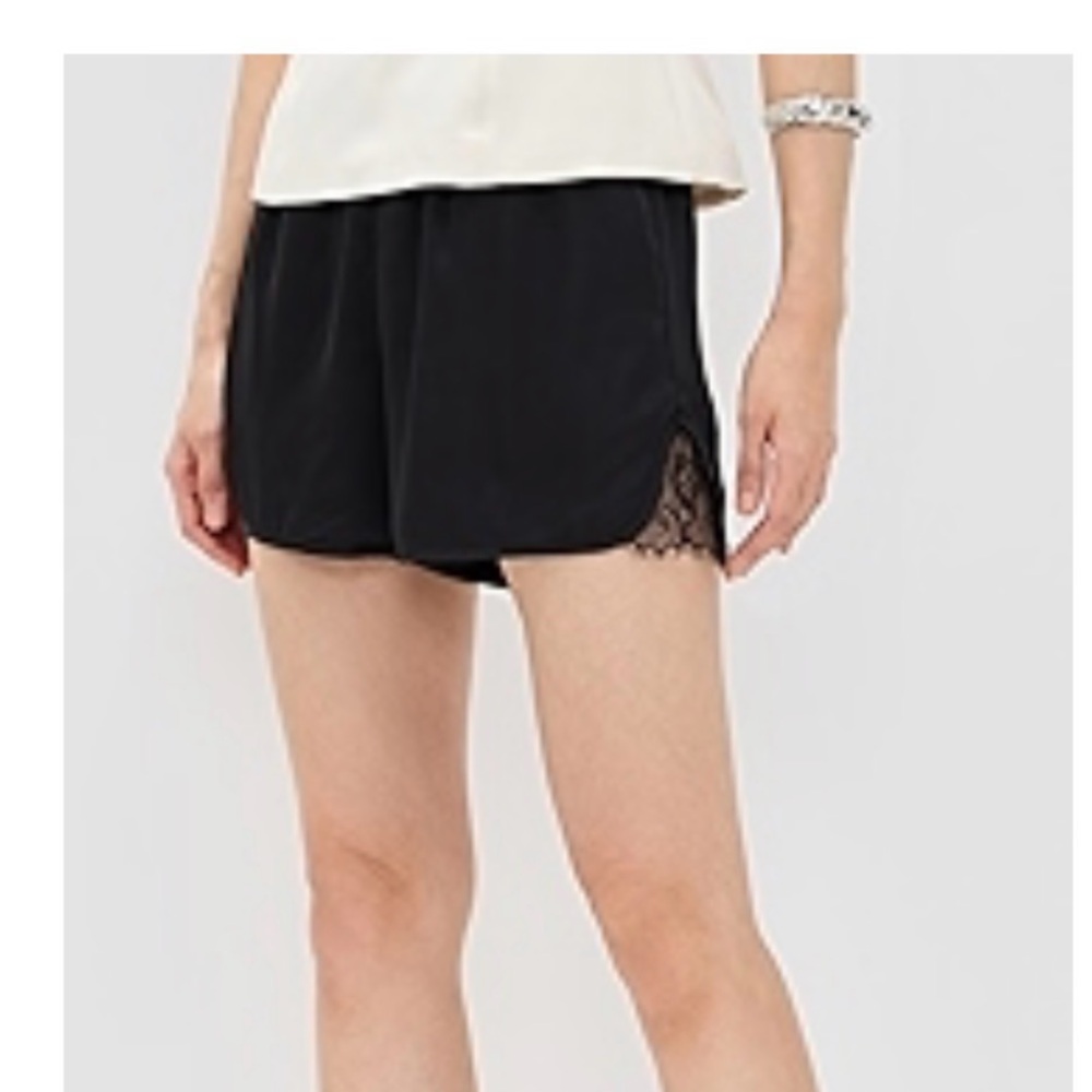 Silky shorts with lace detail. NEW WITH TAGS